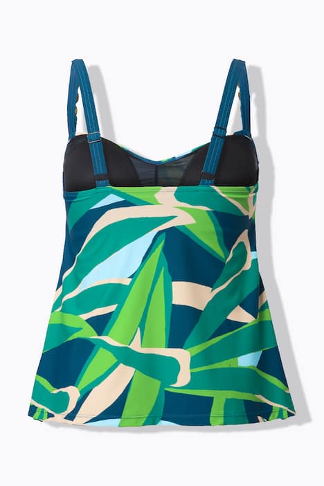 Tankini, Blätter, Softcups, Träger verstellbar