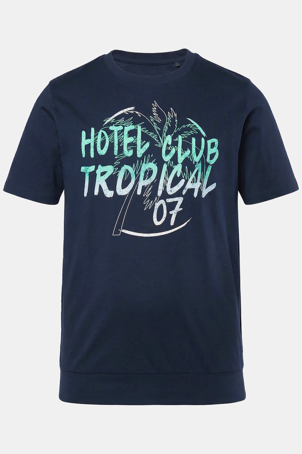 Men+ T-shirt buik-fit, korte mouwen, grote print, tot 8XL