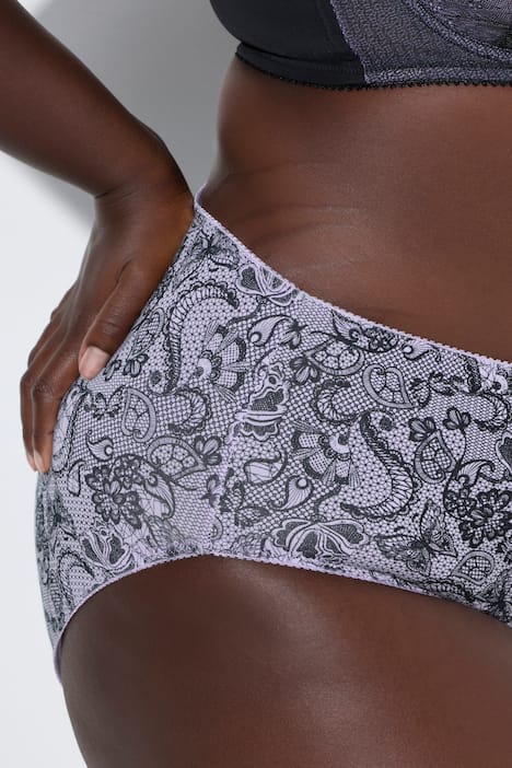 Midislips, 5er-Pack, Muster/einfarbig