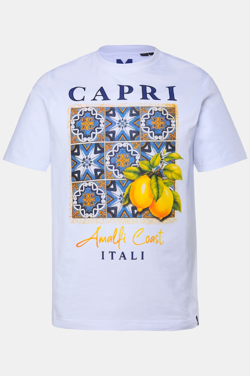 Men+ T-shirt, korte mouwen, borstprint, tot 8XL