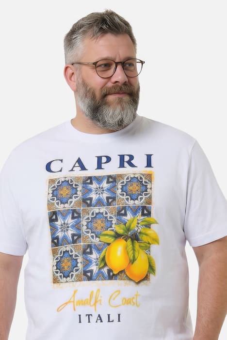 Men+ T-Shirt, Halbarm, Brustprint, bis 8 XL