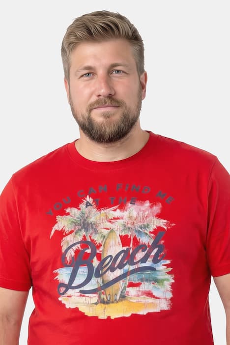 Men+ T-Shirt, Halbarm, Brustprint, bis 8 XL