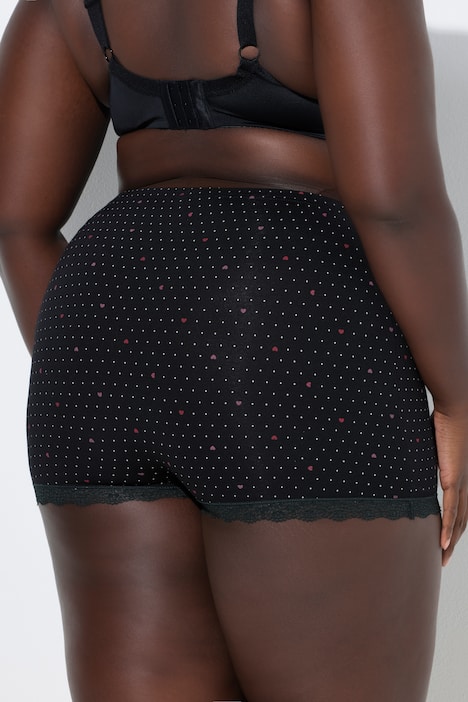 3 Pack of Boyshorts: Heart Polka Dots