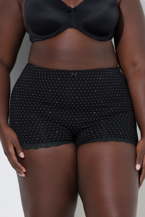 3 Pack of Boyshorts: Heart Polka Dots