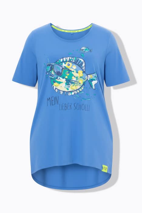 T-shirt, ronde hals, halflange mouwen