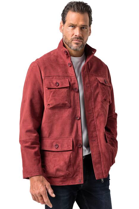 Kožená polní bunda, kůže, semiš, mnoho kapes