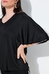 Gładka bluzka, oversize, dekolt w serek, rękaw à la nietoperz 1/2