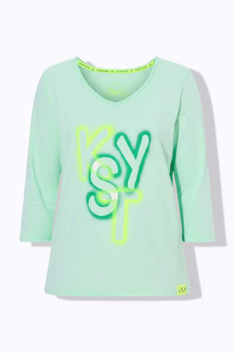 T-Shirt, V-Ausschnitt, 3/4 Arm, OEKO-TEX Made in Green