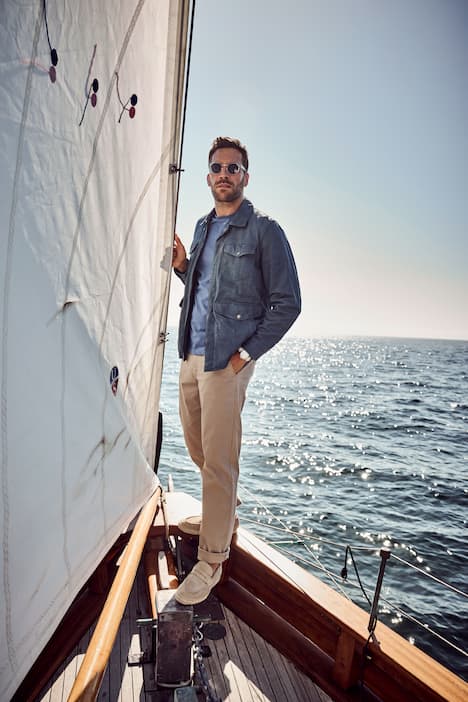 JP1880 leren jas, leer, zeer fijn lamsleer, 4 klepzakken, tot 7XL