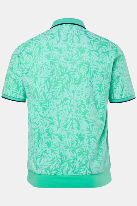 Men+ poloshirt Buik-Fit, korte mouwen, all-over print, tot 8XL