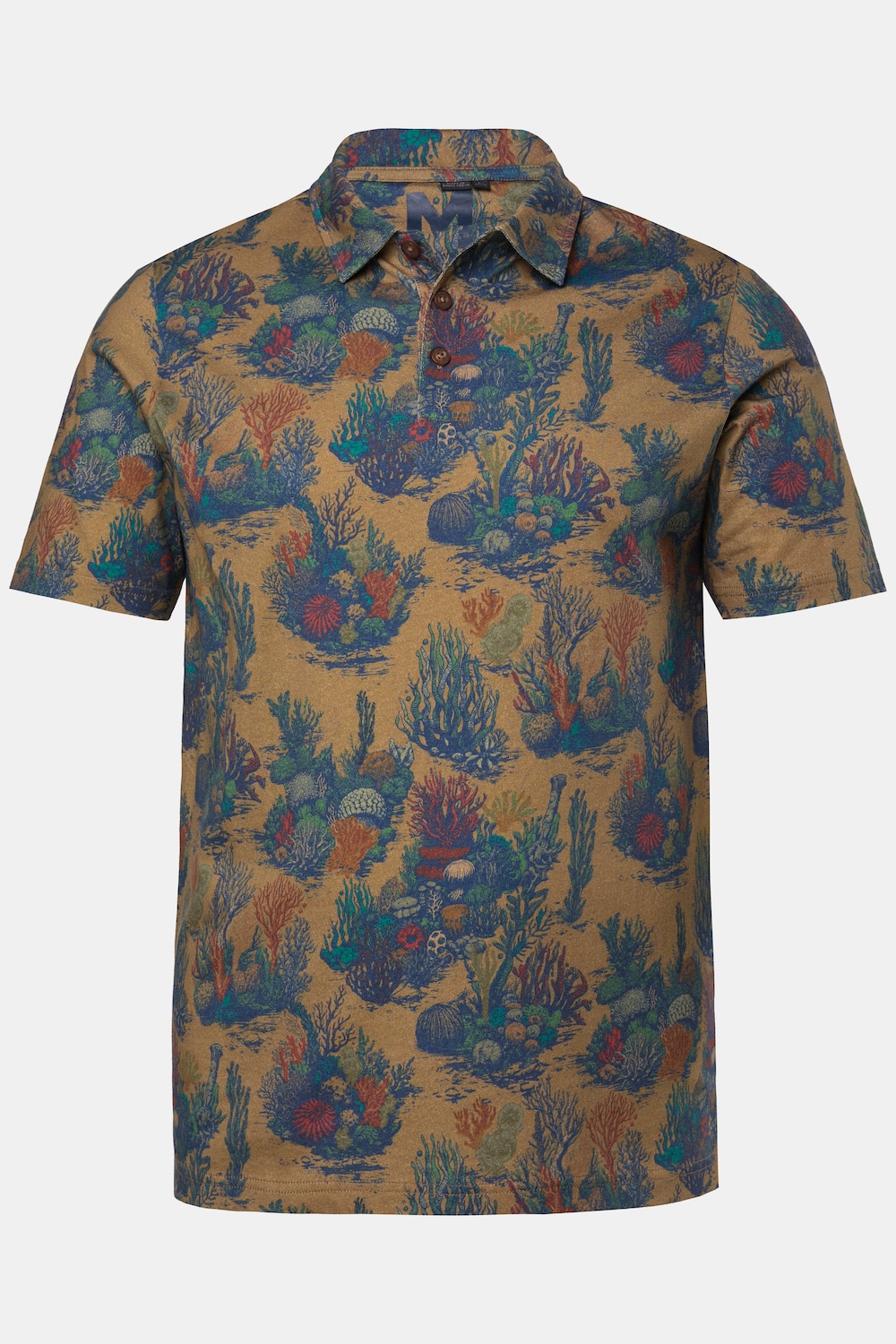 Men+ poloshirt, korte mouwen, all-over print, tot 8XL