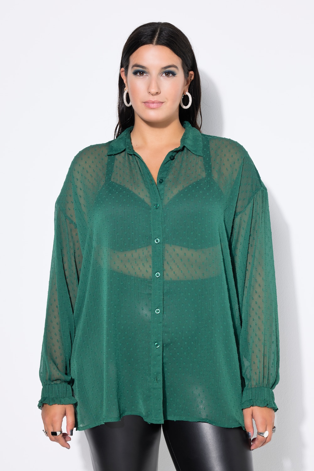 Große Größen Bluse, Damen, grün, Größe: 42/44, Polyester, Studio Untold