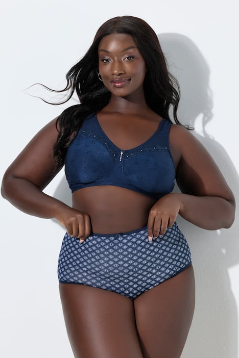 Maxi-slips, set van 5, versieringen/effen