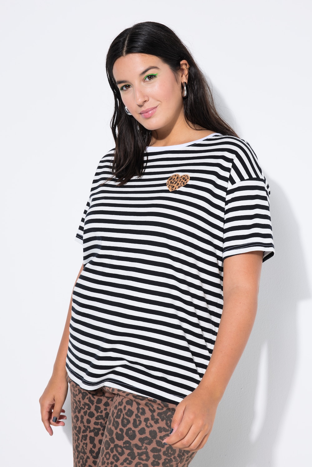 Große Größen T-Shirt, Damen, schwarz, Größe: 42/44, Baumwolle, Studio Untold