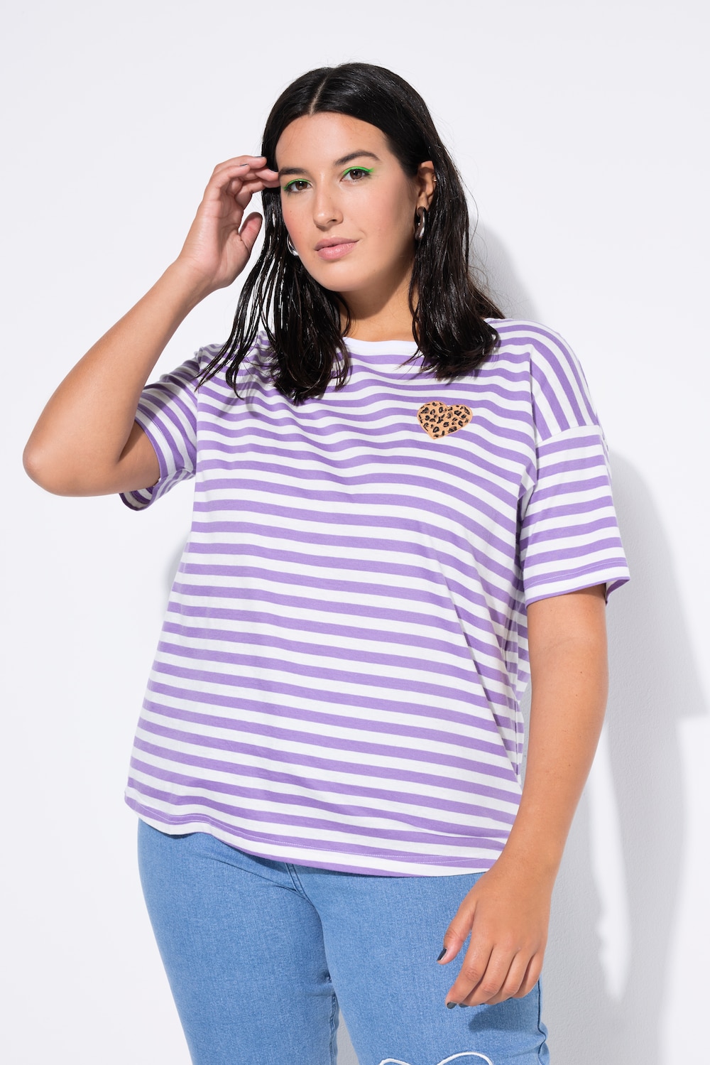 Große Größen T-Shirt, Damen, lila, Größe: 50/52, Baumwolle, Studio Untold