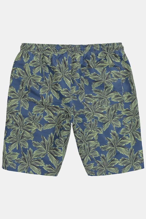 Men+ badeshorts, mavevenlig pasform, alloverprint, 3 lommer, op til str. 8XL