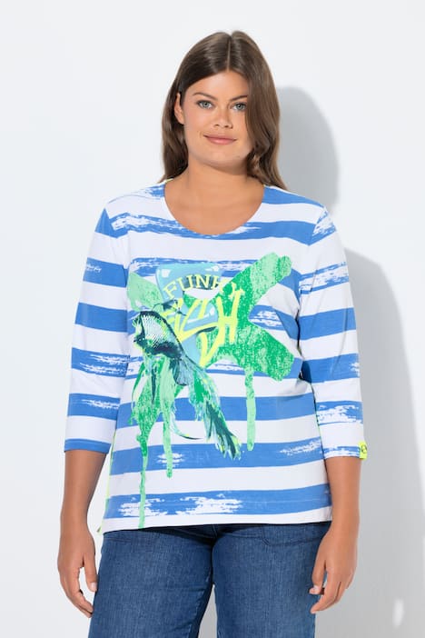 Shirt, ronde hals, 3/4-mouwen, OEKO-TEX