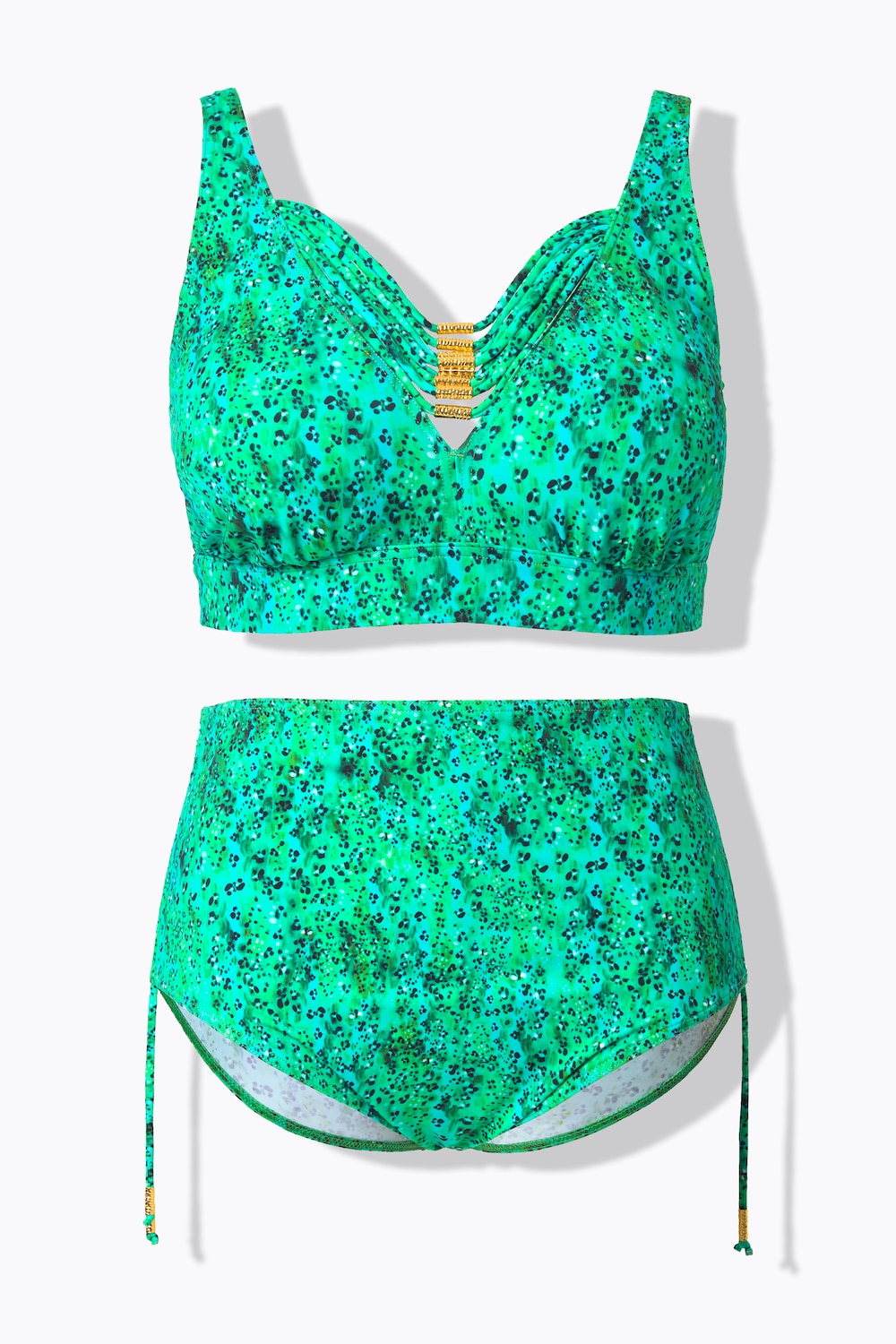 Stora storlekar Bikini, Dam, turkos, storlek: 52, Polyester/Elastan, Ulla Popken