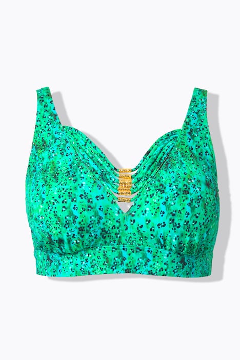 Bikini, dyremønster, bindebånd, softcups