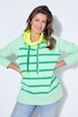 Sweatshirt met strepen, lange mouwen, kraag