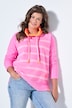 Sweatshirt met strepen, lange mouwen, kraag