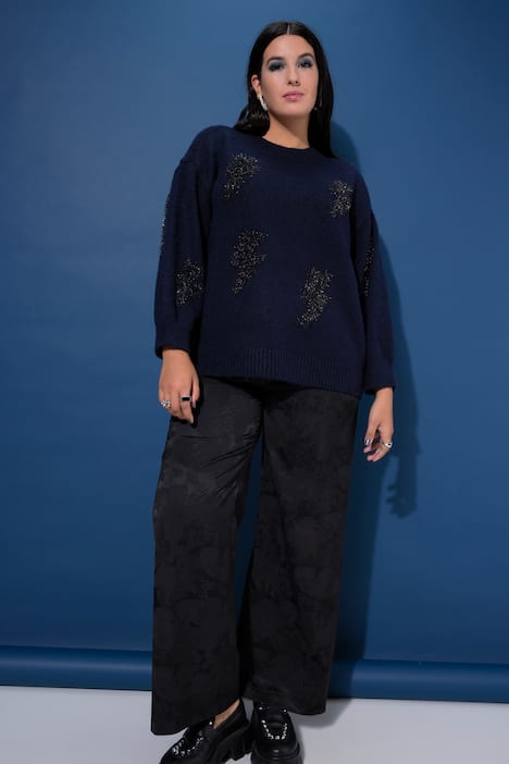 Pullover, Oversize Shape, Glitzer-Motive