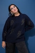 Pullover, Oversize Shape, Glitzer-Motive