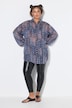 Chiffon blouse, loose shape, patchprint, lange ballonmouwen