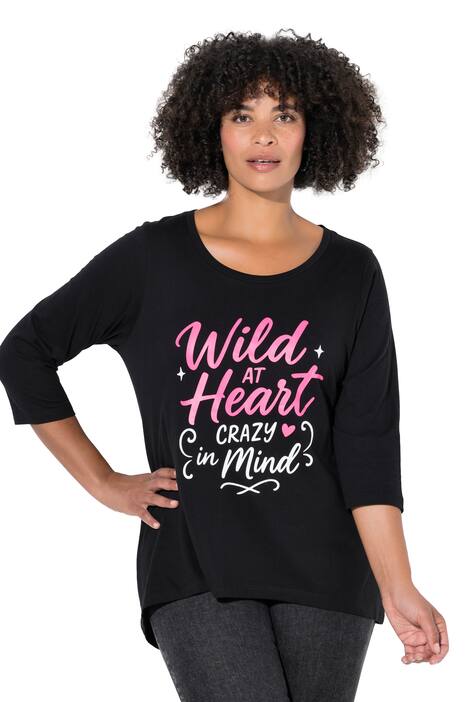 Tričko, A střih, nápis, 3/4 rukávy