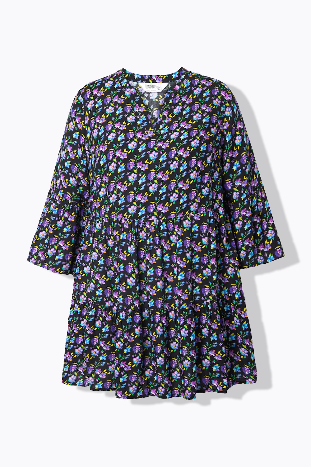 Stora storlekar Blus, Dam, svart, storlek: 44, Viskos, Angel of Style