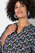 Bluse, bequeme Passform, Blümchen, Volants