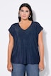 Top, Glitzer-Jersey, V-Ausschnitt