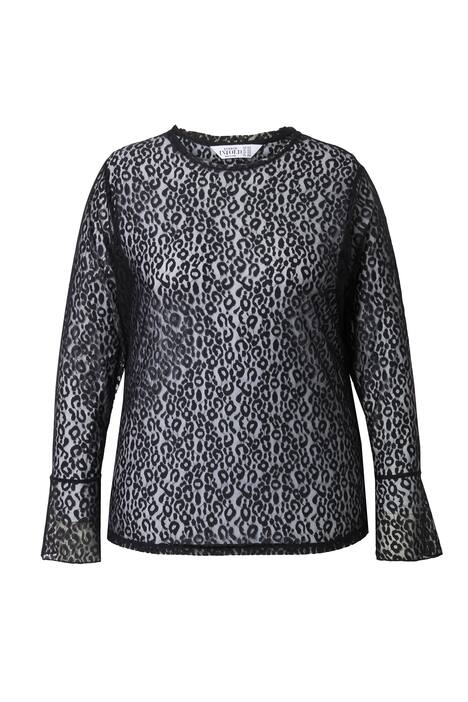 Krajkové tričko, Slim střih, leopardí krajka