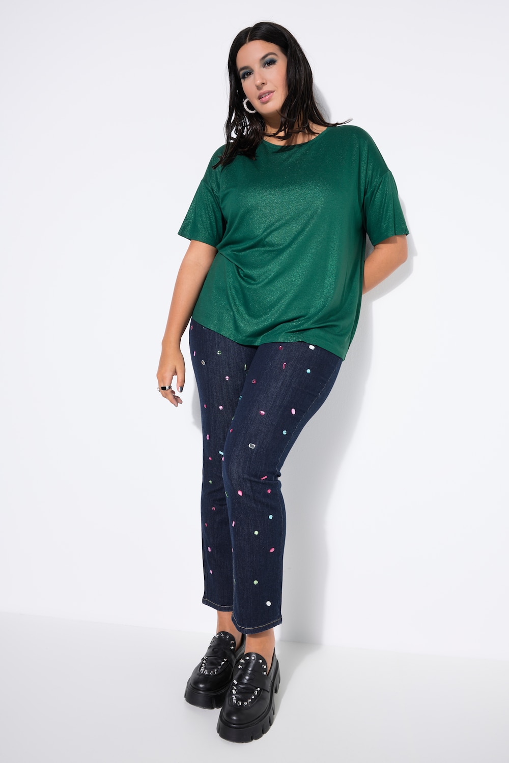 Große Größen T-Shirt, Damen, grün, Größe: 54/56, Viskose, Studio Untold