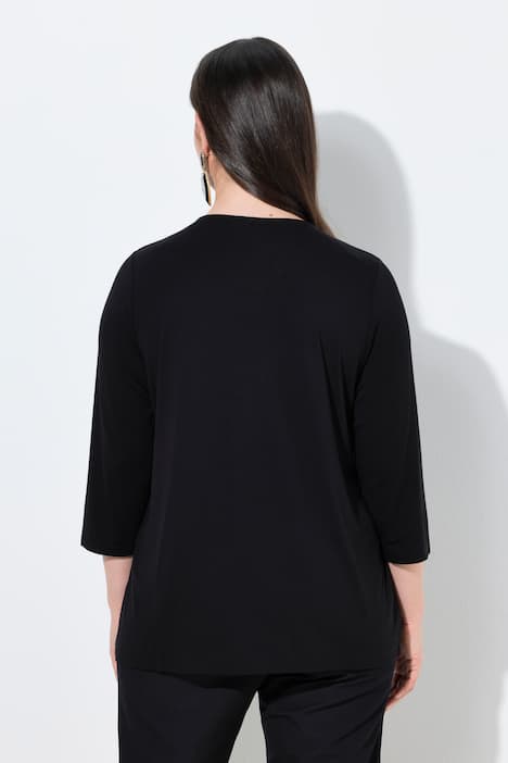 Layered Look 2-in-1 Flower Print Blouse