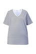 Tričko, pruhy, Relax, výstřih do V, krátké rukávy