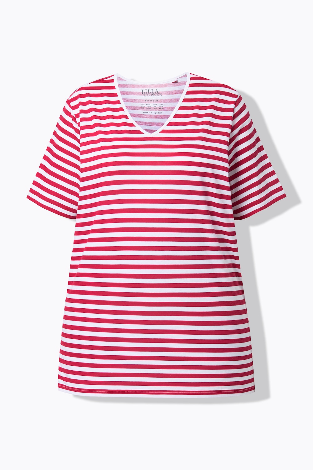 Stora storlekar T-shirt, Dam, röd, storlek: 54/56, Bomull, Ulla Popken
