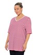 Tričko, pruhy, Relax, výstřih do V, krátké rukávy