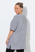 T-shirt, paski, rękaw 1/2, luźny, okrągły dekolt