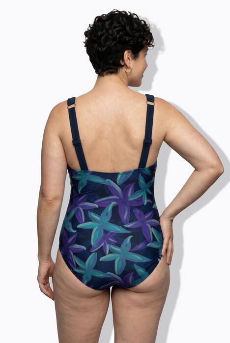 Badeanzug, Blüten, Softcups, Scunchträger, recycelt