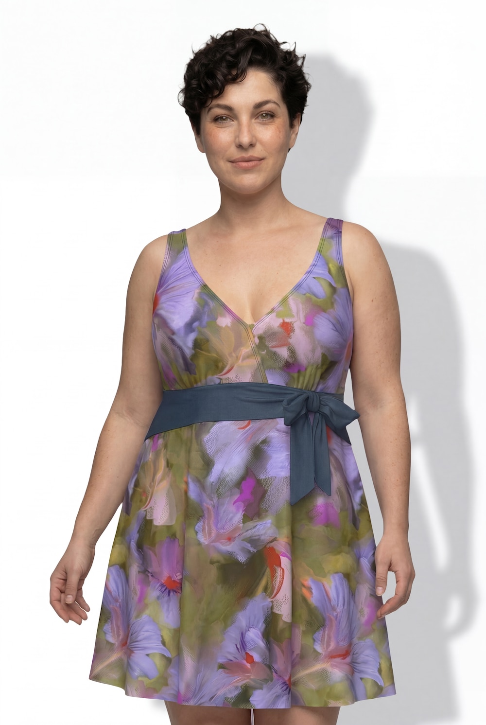 Badekleid, Blüten, Softcups, Träger verstellbar, Schleife