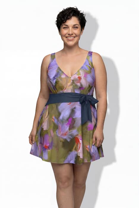 Badekleid, Blüten, Softcups, Träger verstellbar, Schleife