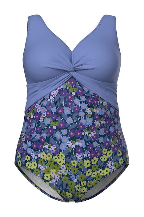 Plavky, květinový vzor, měkké košíčky, ozdobné uzly, recyklovaný materiál