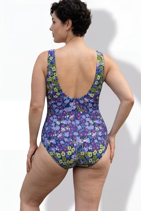 Badeanzug, Blüten, Softcups, Zierknoten, recycelt