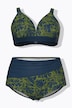 Bikini, Blüten, ohne Softcups, Träger verstellbar, recycelt