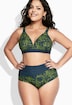 Bikini, Blüten, ohne Softcups, Träger verstellbar, recycelt