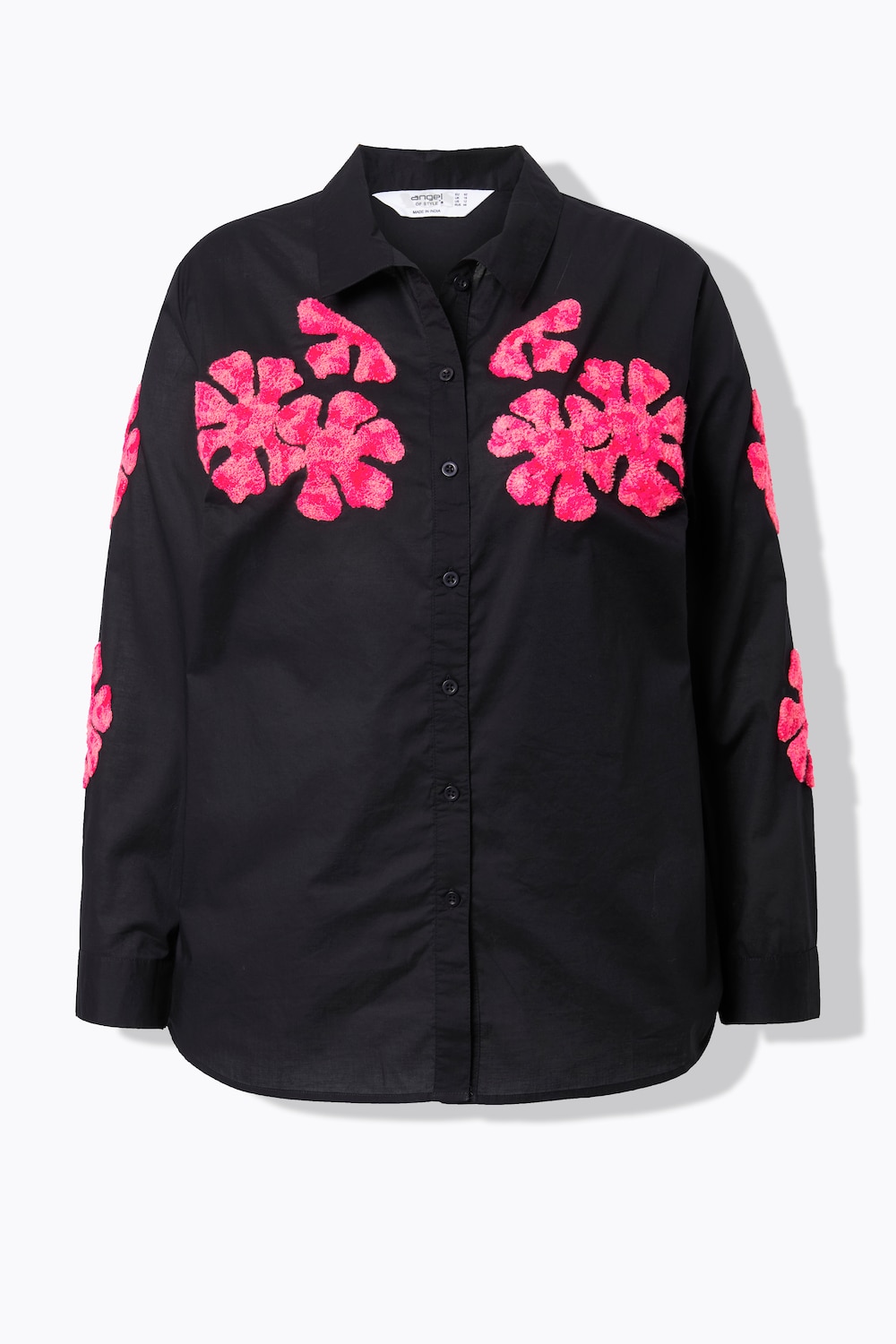 Stora storlekar Blus, Dam, svart, storlek: 56, Bomull, Angel of Style