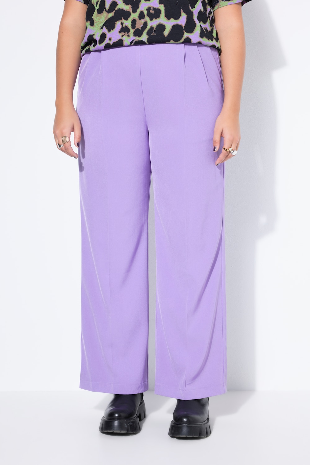 Große Größen Hose, Damen, lila, Größe: 42, Polyester, Studio Untold