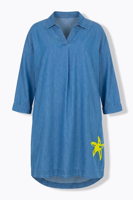 Denim-Kleid, Langarm