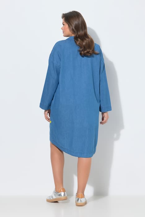 Denim-Kleid, Langarm